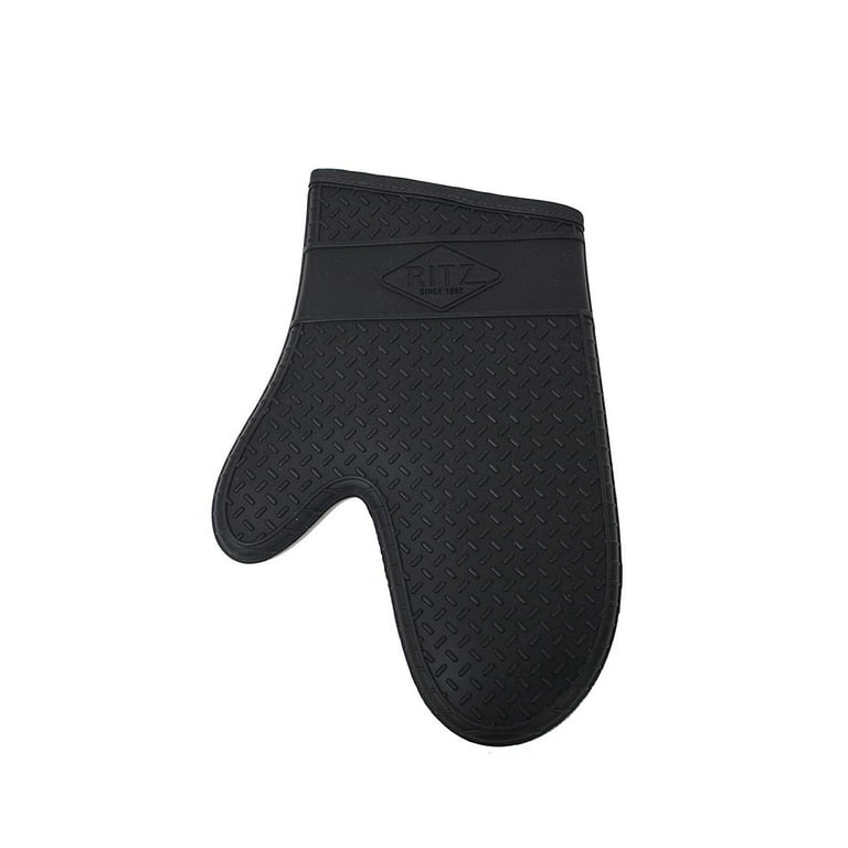 Ritz Black Silicone High-Heat Oven Mitt - 17L