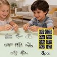 thumbnail image 2 of Metal Puzzles Solving,3D Metal Puzzles Brain Teasers,Metals Brain Teaser Puzzle ,Physics Mechanical Set,Wire Puzzle Mind Challenge Games,Fidget Toys, 2 of 8