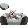 thumbnail image 1 of Washable Dog Bed with Removable Cushion for Medium Small Dogs Easy to Wash Pet Sofa Bed with Side Rectangle Bolster Cat Bed Calming Cuddle Puppy Bed Slip Bottom CM, 1 of 6