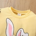thumbnail image 5 of Tfken Outfit Set For Children Girls Fashion Crew Neck Long Sleeve Sweater Rabbit Print Ankle Straight-Leg Pant Pink Outfits Sets Size 9-12 Months, 5 of 9