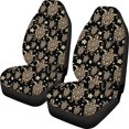 thumbnail image 1 of Stylish Automotive Seat Cover Accessories Full Set 2pc Polynesian Turtle Print Car Seat Covers Universal Fit for Most Cars All Weather Protection, 1 of 3