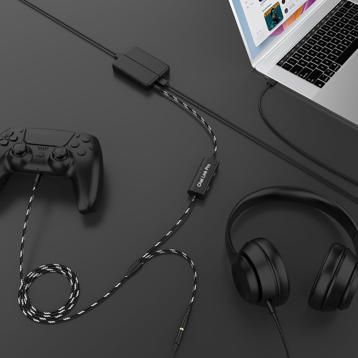 HD60 S+ Chat Link Pro Cable Compatible with Elgato HD60, HD60 X, HD60 S, HD60 S+, 4K 60 S+ Capture Card, Chat Link Pro Audio Adapter with in-line Isolator for Nintendo Switch, Xbox One, PS5 (Black)