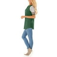 thumbnail image 3 of becaristey T-shirt pour Femme à Rayures Imprimées, Manches Courtes, Haut à Col Rond, Blouse, Vert, TG, 3 of 6