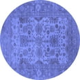 thumbnail image 1 of Ahgly Company Indoor Round Oriental Blue Industrial Area Rugs, 8' Round, 1 of 4