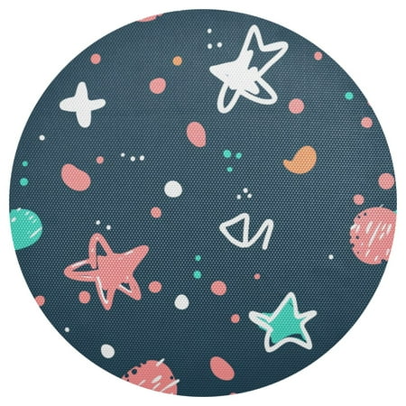 

Hand Drawn Stars 15.4in Diameter PVC Plate Mat Heat-Resistant and Cuttable Kitchen Decor