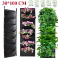 thumbnail image 4 of Macetero de jardín Vertical de 7 bolsillos de 100x30cm, bolsa para cultivo de flores montada en la pared, suministros para jardín, frutas y verduras, 4 of 8