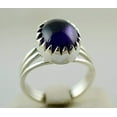 thumbnail image 4 of Navya Craft Amethyst Oval 925 Sterling Silver Handmade Women Statement Ring Purple Gemstone Ring Size 5.0, 4 of 4