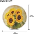 thumbnail image 4 of Coolnut Sunflower Round Tablecloth, Washable Oil Proof Table Cover for Kitchen Holiday Party Wedding Picnic Decoration, 4 of 7
