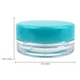 thumbnail image 3 of Beauticom 2000 Pieces High Quality 3 Gram 3 ml (0.1 oz) Plastic Round Cosmetic Beauty Makeup Sample Jars (Teal Lid), 3 of 7