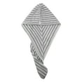 thumbnail image 5 of 3 Pcs Soft Hair Towel Wrap Drying Cap Microfiber for Wet Long Hair Gray White 9.84x25.59 Inch, 5 of 6