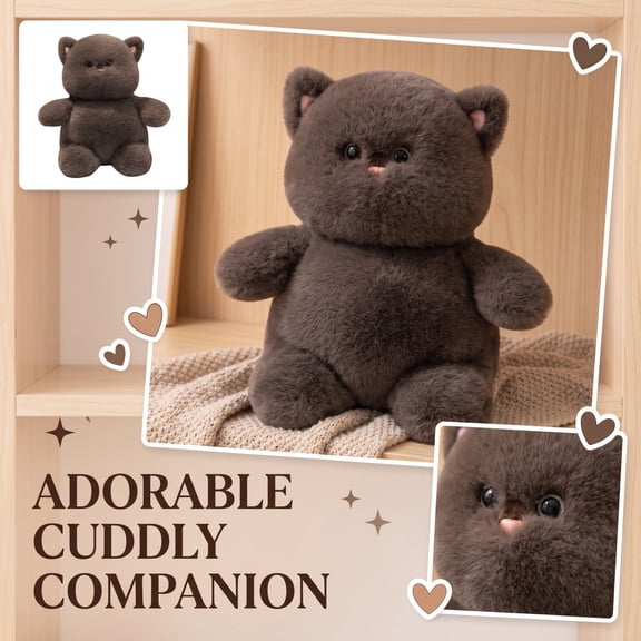 Soft Plush Doll Stuffed Animals Decorative Home Accent Cozy Room Figure Birthday Gift for Adults Collectors