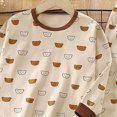 thumbnail image 4 of TOWED22 Infant Toddler Baby Boy Clothes 2 Piece Long Sleeve Print Crewneck Tee Elastic Waist Sweatpants Warm Fall Outfits Set(Khaki,12-18 M), 4 of 4