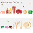 thumbnail image 2 of Comida de Madera Pillowhale PW2436 Set Barbacoa Montessori 24 Piezas, 2 of 4