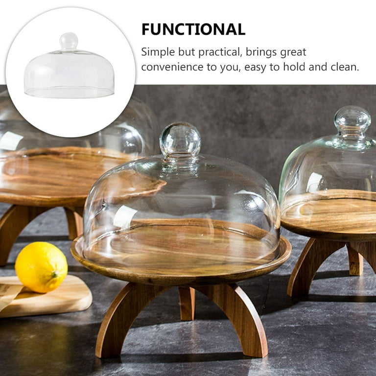 Coperchio Per Torta Akebono Industry Lovely Hat Round: Grande Diametro 35,6 Cm, Trasparente Con Base Bianca. Protegge Torte E Dolci Da Polvere E Sporco. - 5