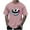 Pink, variant on Summer Men's Round Neck T-Shirt Fashion Casual Smiling Face Printed T-Shirt Top Black