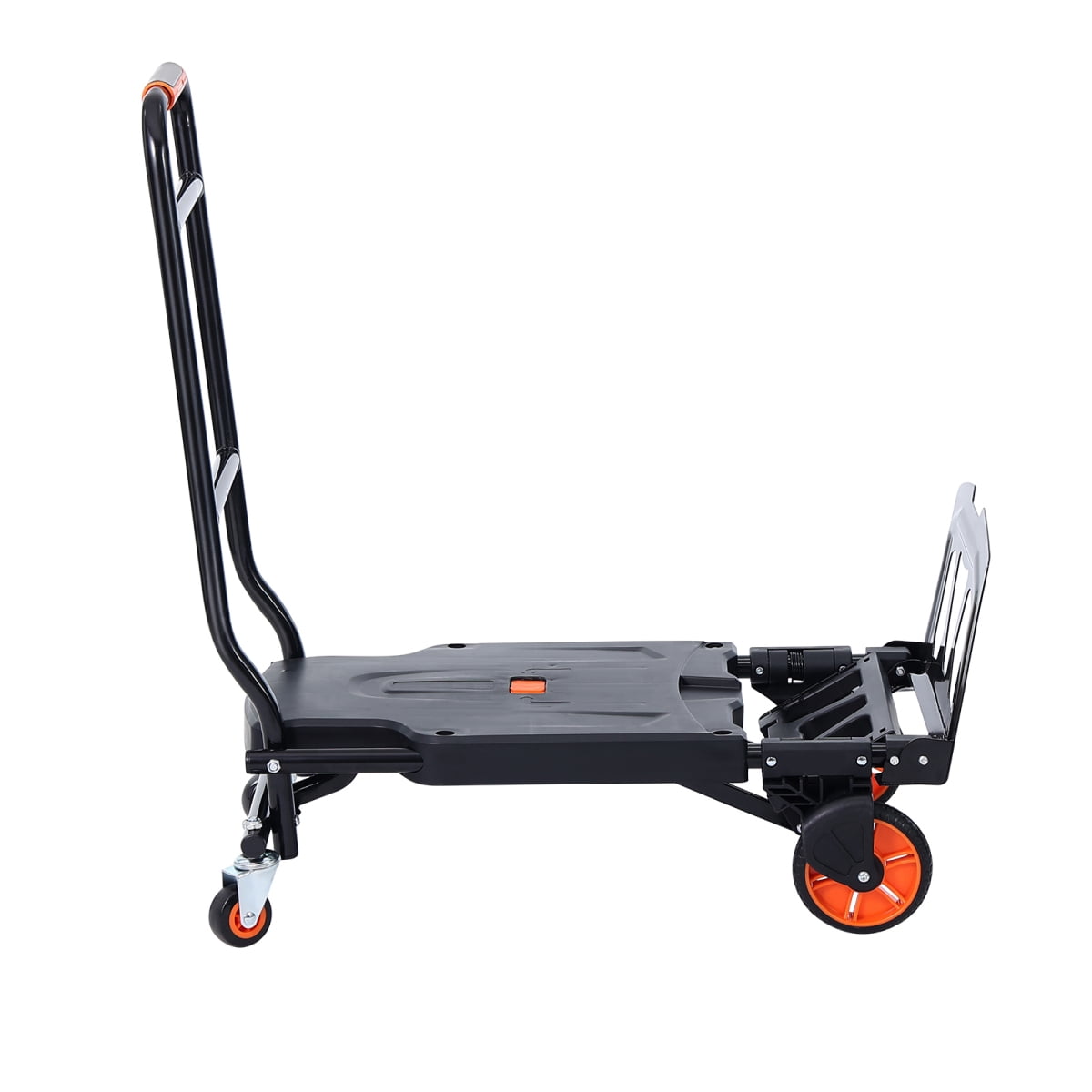 ZHICHUN 2 in 1 Convertible Aluminum Hand Truck 300 lbs Heavy Duty Folding Dolly with 360 °   Brake Rubber Wheels for Home Warehouse Moving