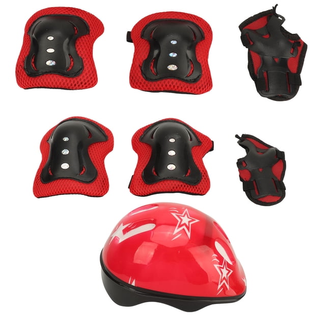 JUEGO DE CASCOS PARA BICICLETAS Para Niños, Engranaje de Proteccióne de Casco para Bicicletas para Niños Finamiento Suave de Protecciónemeta Ajustable para el Ciclismo 5