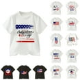 thumbnail image 7 of XFHLMJFF Boys Summer T-Shirt Tops Kids Toddler 4Th Of July Independent Day American Flag Patriotic Trucks Print Kids Short Sleeve Handsome Tee, 7 of 7