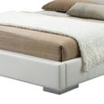 thumbnail image 2 of Faux Leather Platform Eastern King Bed with Adjustable Headrest, White, 2 of 4