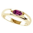 thumbnail image 2 of Tommaso Design� Oval 6x4mm Genuine Rhodolite Birthstone Wedding Band, 2 of 9
