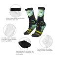 thumbnail image 3 of Fuzoiu Cute Big-Eyed Black Cat Print Kids Socks For Boys Girls,Grip Crew Socks with Non Slip,Lightweight Stretch Crew Socks,Toddlers Crew Boot Socks, 3 of 5