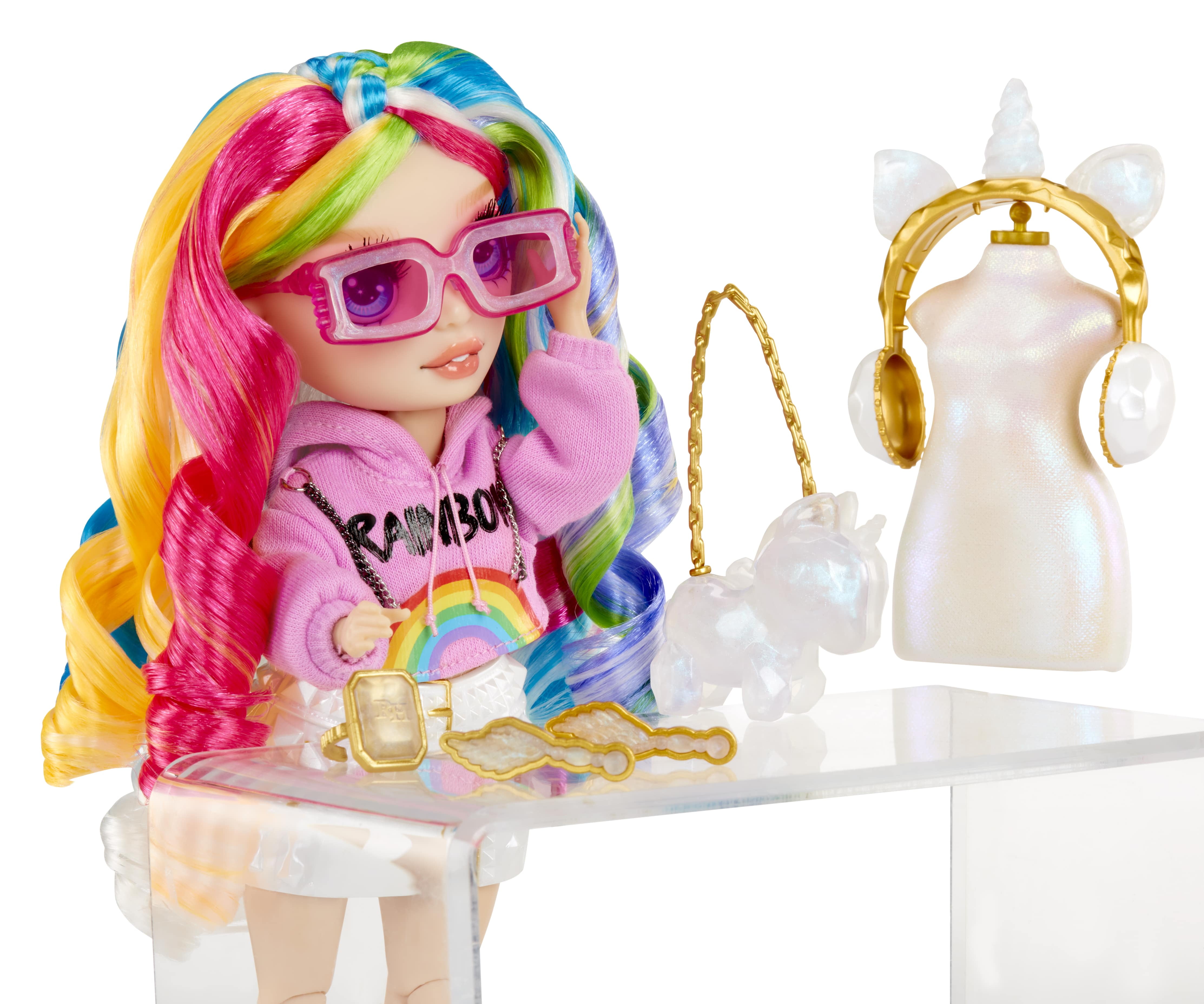 Rainbow High Creative Crystals Amaya - Rainbow 11” Fashion Doll with Crystal Accessory Make It Kit