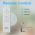 thumbnail image 2 of Sofucor 52-Inch Flush Mount Wood White Ceiling Fan with Remote Control, DC Motor, 3 Reversible Blades, 6-Speed and Timer, 2 of 11
