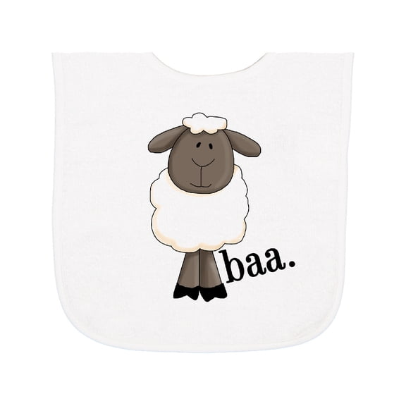 Inktastic Baa. Cute Sheep Design Baby Terry Cloth Bib