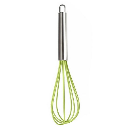 

Rinhoo Manual Egg Beater Stainless Steel Silicone Balloon Whisk Cream Mixer for Stirring Mixing Whisking Green