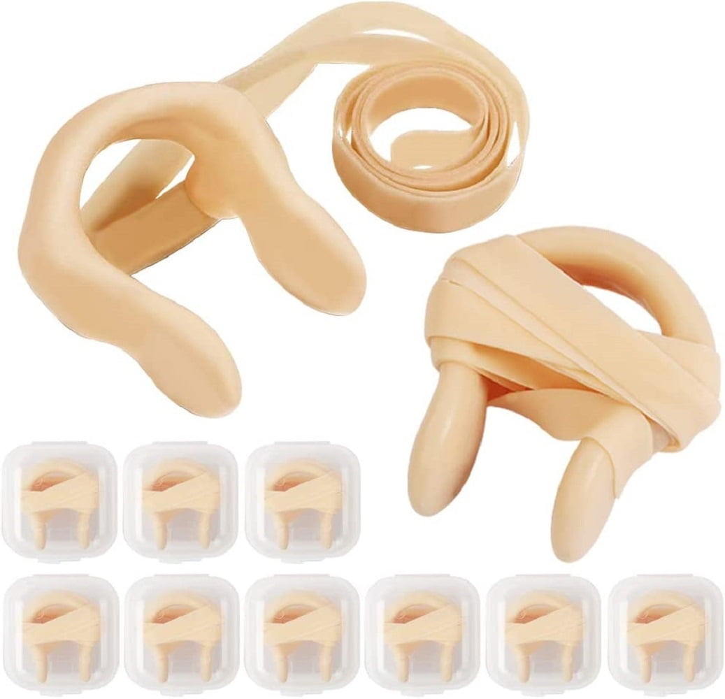 Guichangkai 10 Pcs Silica Gel Nose Clips with Elastic Strap for