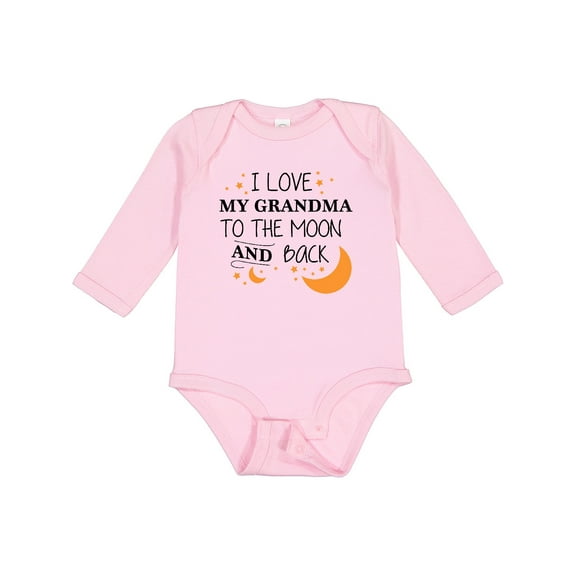 Inktastic I Love My Grandma to the Moon and Back Boys or Girls Long Sleeve Baby Bodysuit