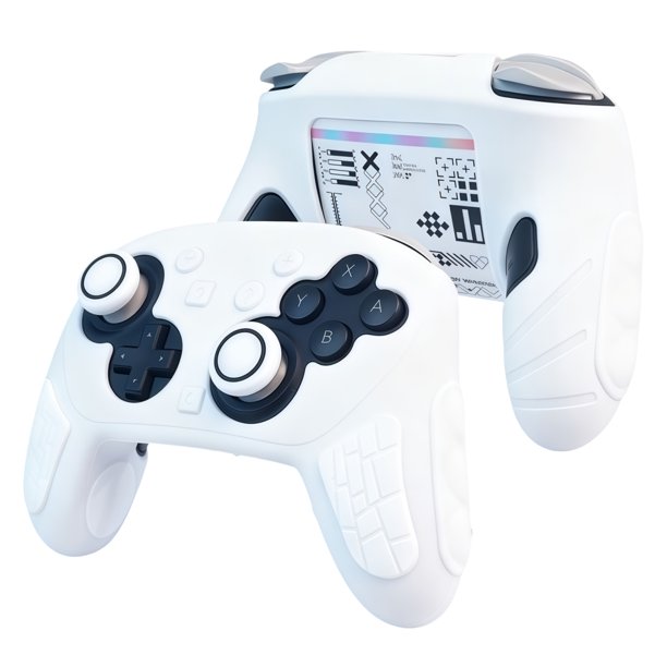 Funda protectora de silicona para el mando Switch 2 Pro con tapas para los joysticks y pegatinas; funda antideslizante con motivos de dibujos animados