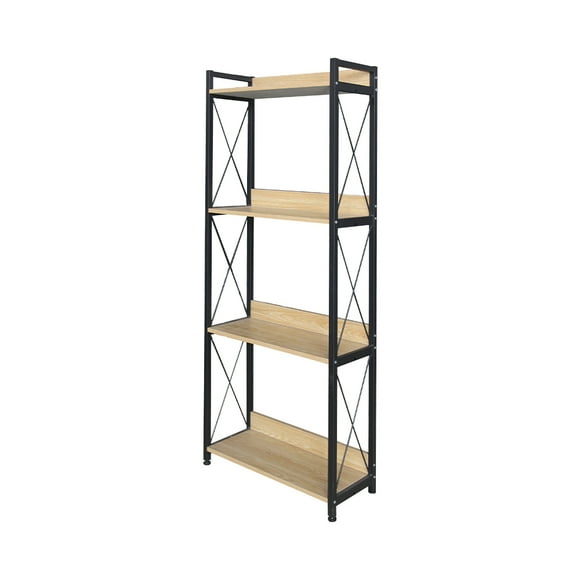 Librero 4 Repisas Minimalista HOMEASY Color Café