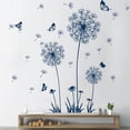 thumbnail image 3 of Farcauo 2 Set Dark Blue Dandelion Wall Decals Peel and Stick Dandelion Wall Stickers Large Floral Wall Stickers & Murals Flower Wall Decals for Living Room Bedroom Bathroom Door Vinyl Wall Art, 3 of 6