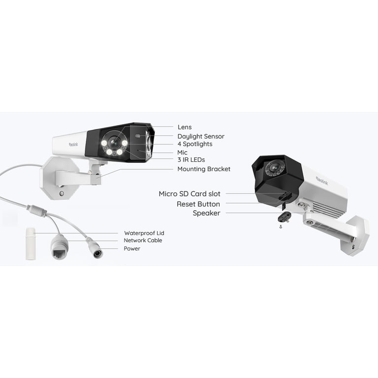 Reolink 4K Dual-Lens 180Â° PoE Camera, Color Night Vision, Person