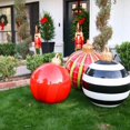 thumbnail image 2 of Bolas inflables navideñas para exteriores de 60 cm, bolas gigantes grandes de PVC, bolas de juguete para decorar árboles de Navidad sin años luz, 2 of 5