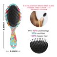 thumbnail image 6 of Hair Brush Pioneer Colorful Floral Cushion Base Hair Brushes Touch Paddle Double Sided Pattern Oval Hairbrush, 6 of 7