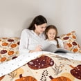 thumbnail image 4 of Feelyou Harvest Pumpkin Bedding Comforter Set 7 Pieces, Thanksgiving Day Full Bedding Set, Western Festival Reversible Fitted Sheet Flat Sheet, Super Cozy Room Decor, 4 of 7