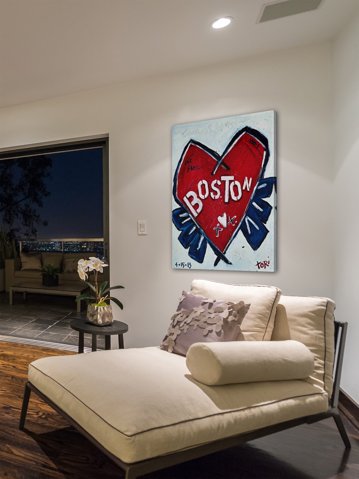 Marmont Hill "Boston Heart" by Tori Campisi Painting Print on Canvas