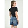 thumbnail image 3 of Crop top basico acanalado /Juvenil, 0177 (Negro) negro M, 3 of 5