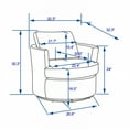 thumbnail image 4 of 360° Swivel Barrel Chair, Comfy Corduroy Round Accent Sofa Chair, Swivel Barrel Club Chair, Leisure Arm Chair for Livingroom, Hotel, Bedroom, Office, Lounge, 4 of 5