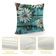 thumbnail image 4 of Butterfly Throw Pillow Cover For Girls Teens Women Bedroom Rustic Flower Cushion Cover,Blue Butterflies White Chic Floral Room Decor Pillow Cover Retro Vintage Romantic Style Cushion Case, 4 of 5