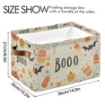 thumbnail image 4 of Yayeee Canvas Storage Basket with Handles for Shelves Fabric Bins Closet Organizer, Halloween Cute Pumpkins, 4 of 8