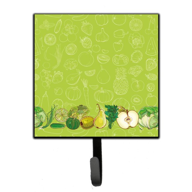 ""Los Tesoros De Caroline Frutas Y Verduras En Verde Gancho De Pared Pequeño Multicolor""