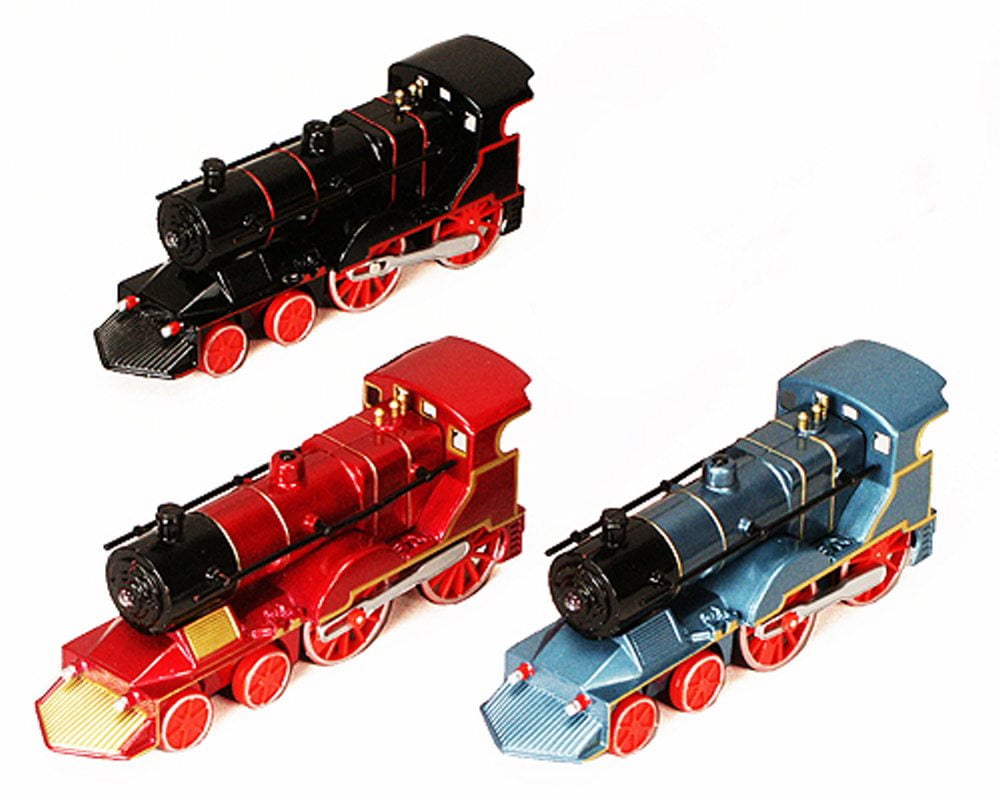 Black Classic Pullback Train w/ Lights and Sounds Model Toy Car 675SL