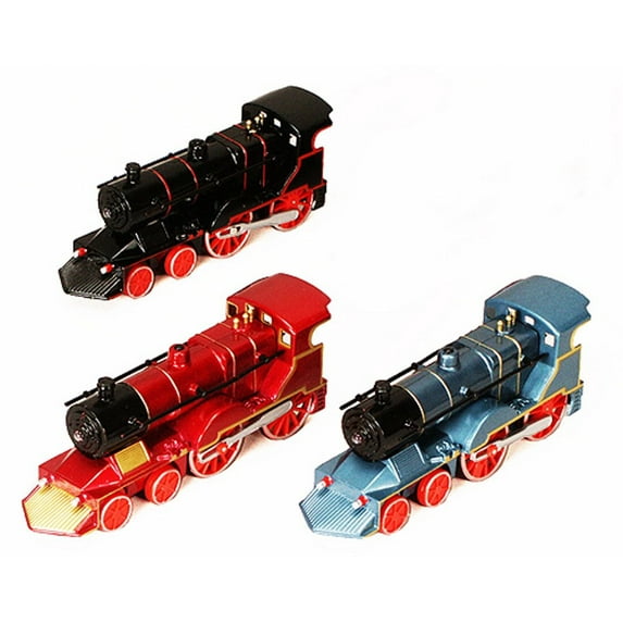 Classic Pullback Train Bundle w/ Lights and Sounds - Three Toy Locomotives
