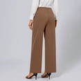 thumbnail image 6 of Women's High Waisted Wide Leg Pants Casual Elastic Back Pants With Buttons And Pleated Front, 6 of 6