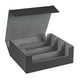 thumbnail image 3 of 3X 1800+ Card Deck Case para Trading Cards, Magnetic Card Storage Box Top Side-Loading Deck Case Game Cards Box Negro+Gris, 3 of 6