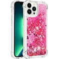 thumbnail image 3 of Case for iPhone 15 Pro Case Glitter Liquid Cute Clear Phone Case Floating Quicksand Shockproof Protective Bumper Soft TPU Case for iPhone 15 Pro 6.1 inch Love Pink YB, 3 of 6