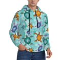 thumbnail image 2 of Naloa Turtles And Sea Men's Casual Hooded Collar Drawstring Hoodies Pullover Sweatshirts Casual Long Sleeve Shirts-Medium, 2 of 7